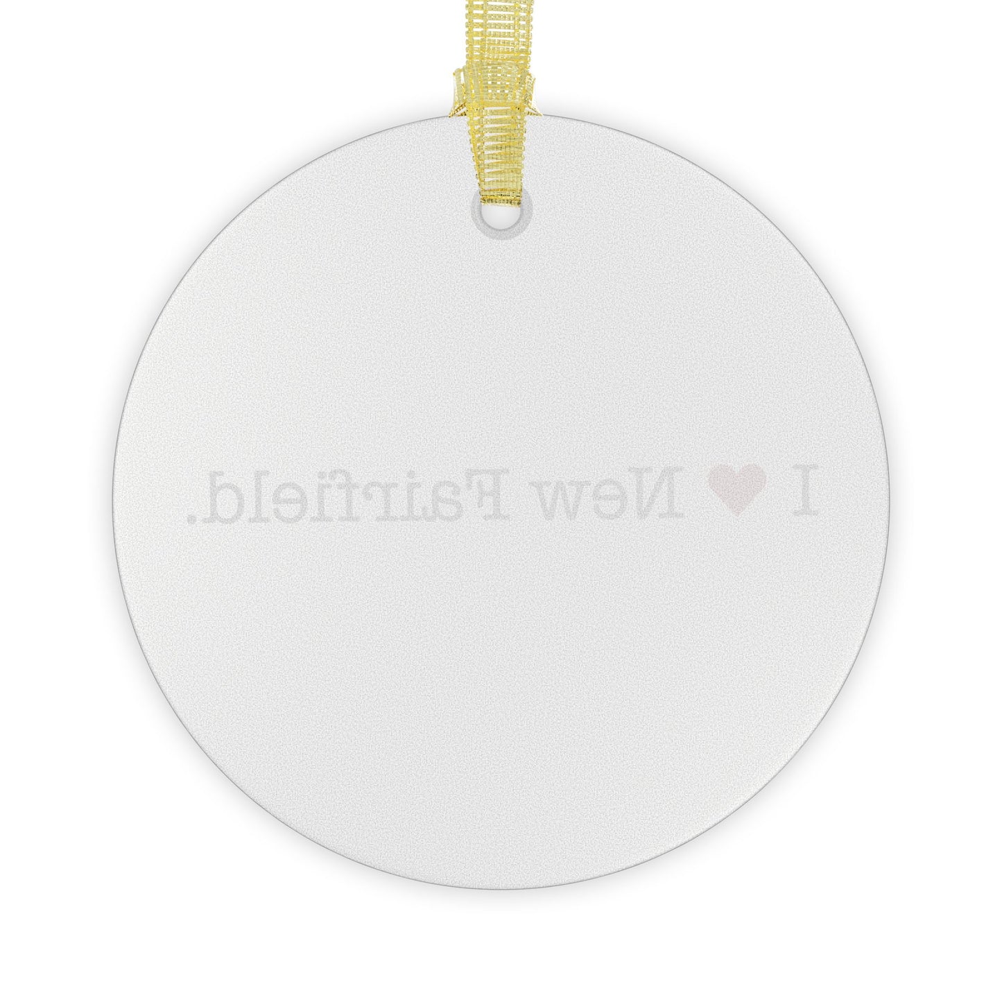 I Heart New Fairfield. Glass Ornaments