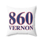 860 Vernon Red, White & Blue  Spun Polyester Square Pillow