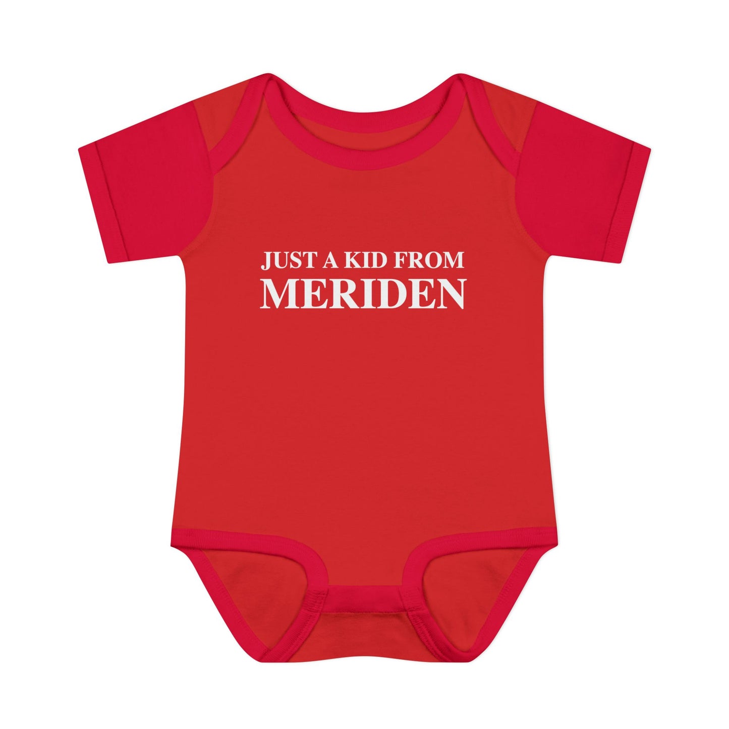 Just a kid from Meriden Infant Baby Rib Bodysuit