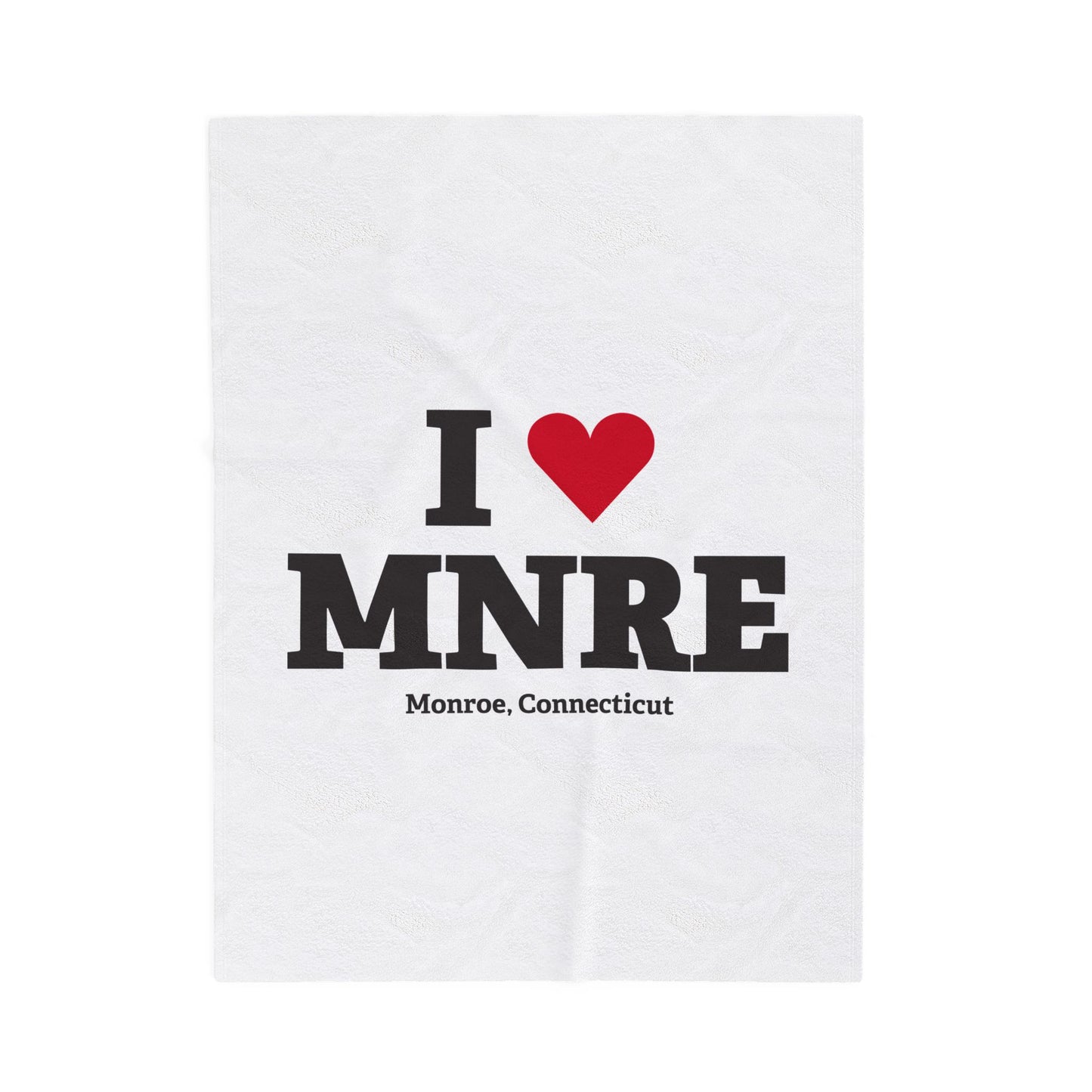 I Heart MNRE Velveteen Plush Blanket