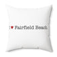 I Heart Fairfield Beach. Spun Polyester Square Pillow