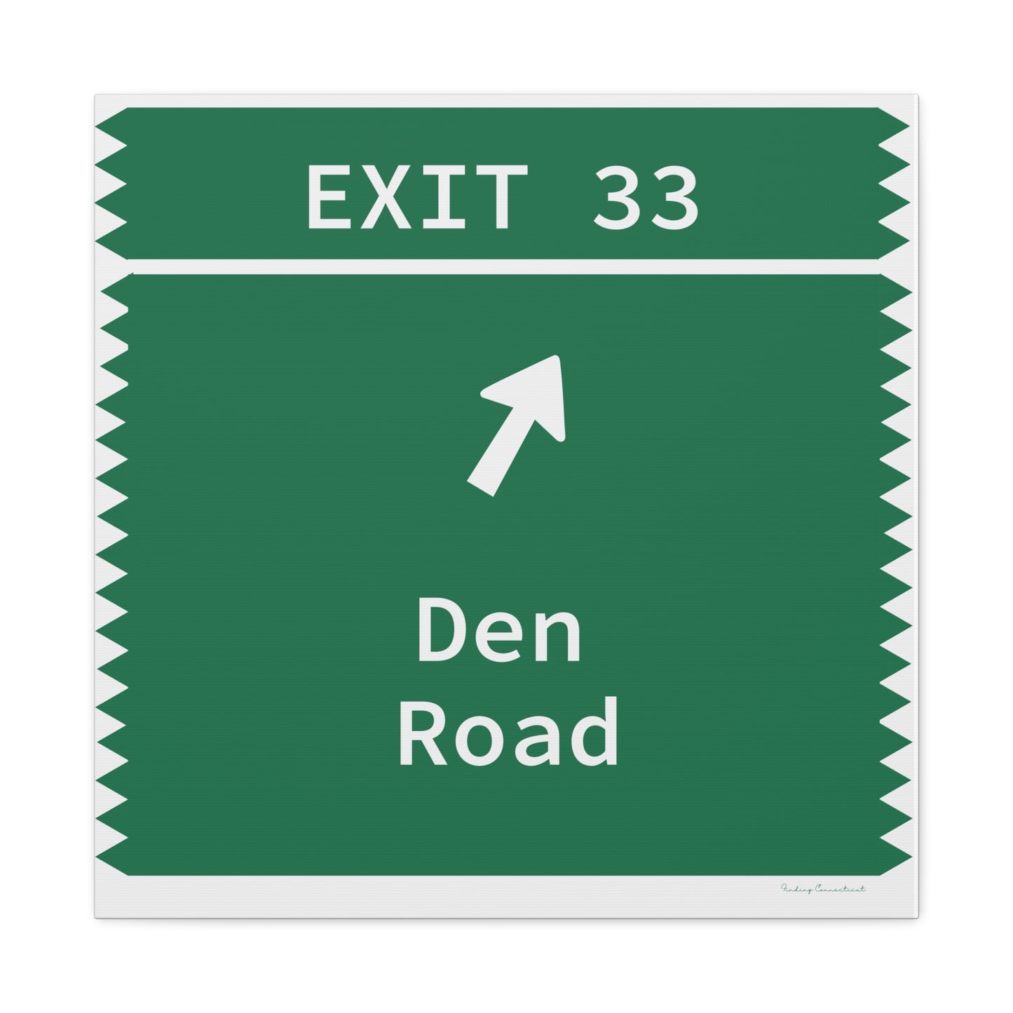 Vintage Merritt Parkway Exit 33 Sign Matte Canvas, Stretched, 1.25"