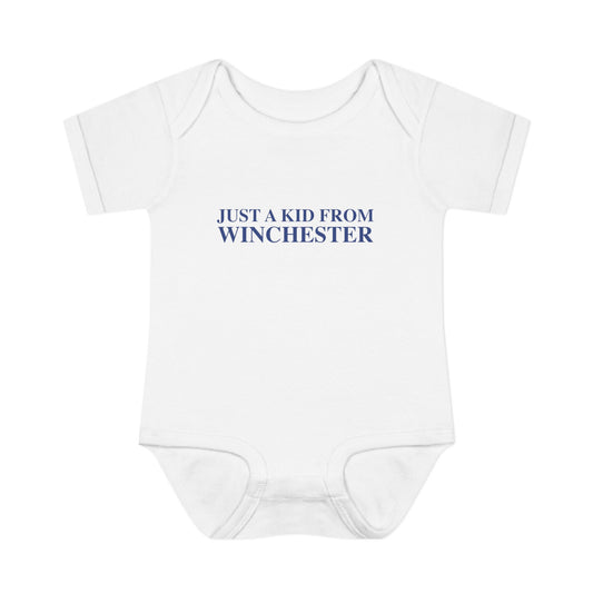 Just a kid from Winchester Infant Baby Rib Bodysuit