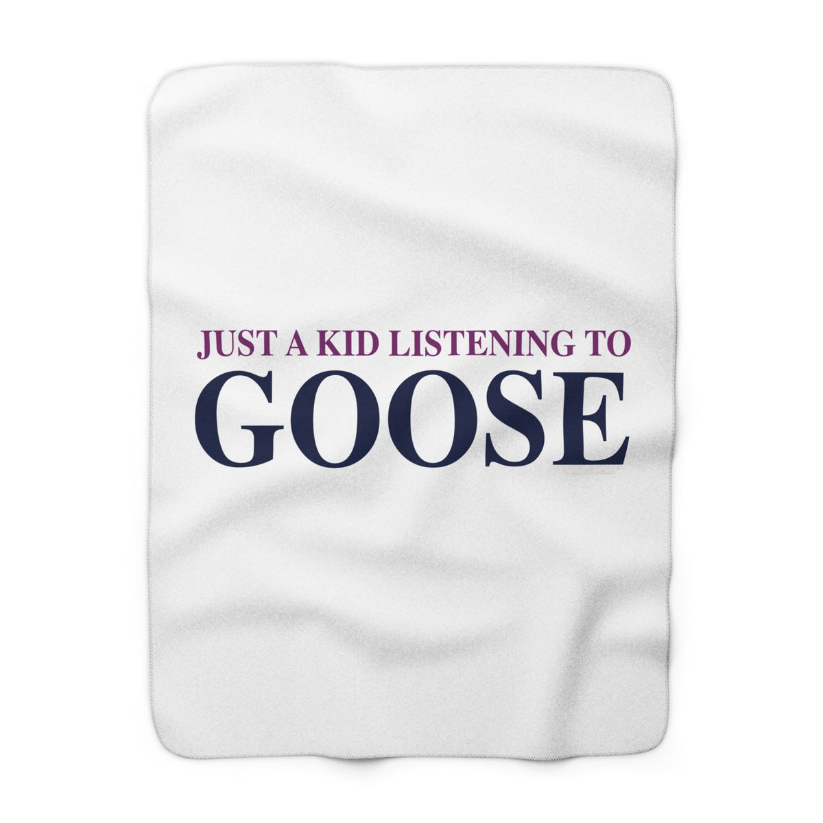 Just a kid listening to Goose - Blue & Purple Sherpa Fleece Blanket