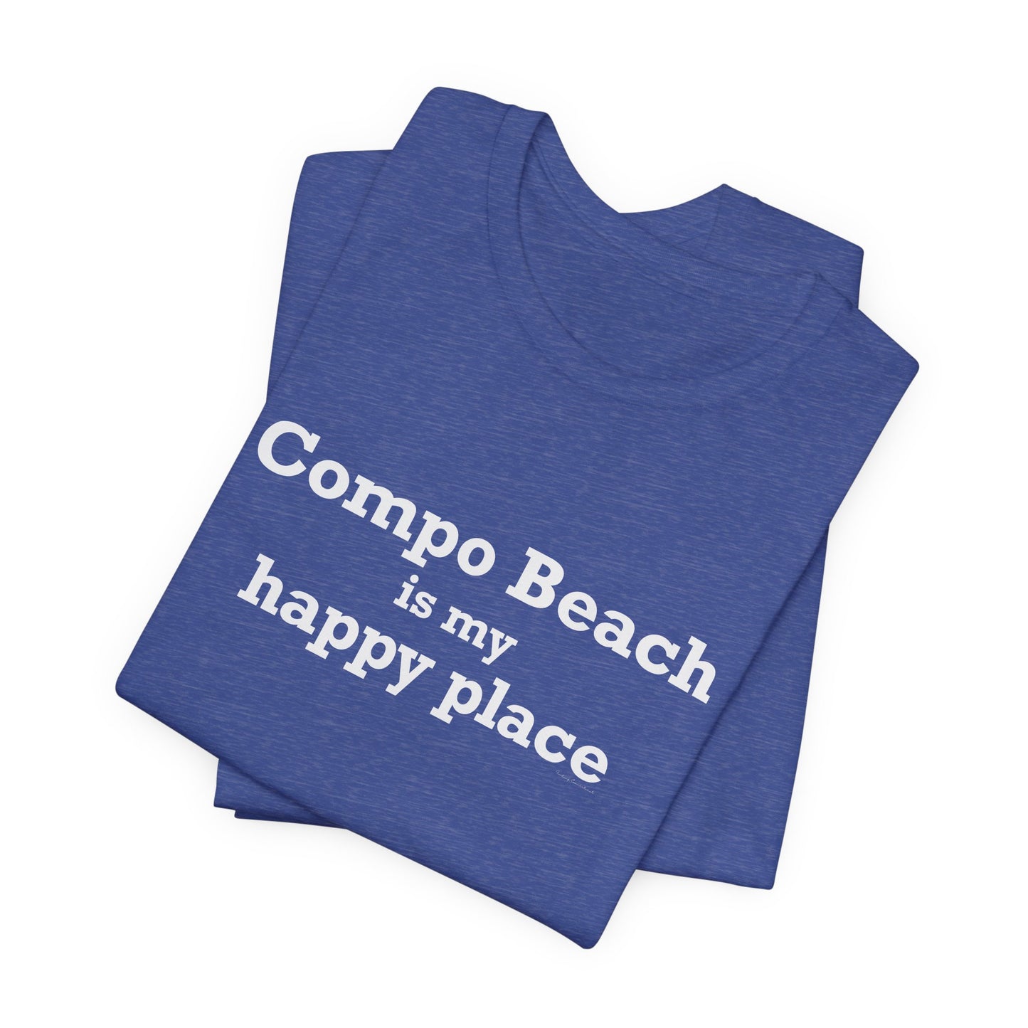 Compo Beach Is My Happy Place Unisex Jersey Short Sleeve T-Shirt