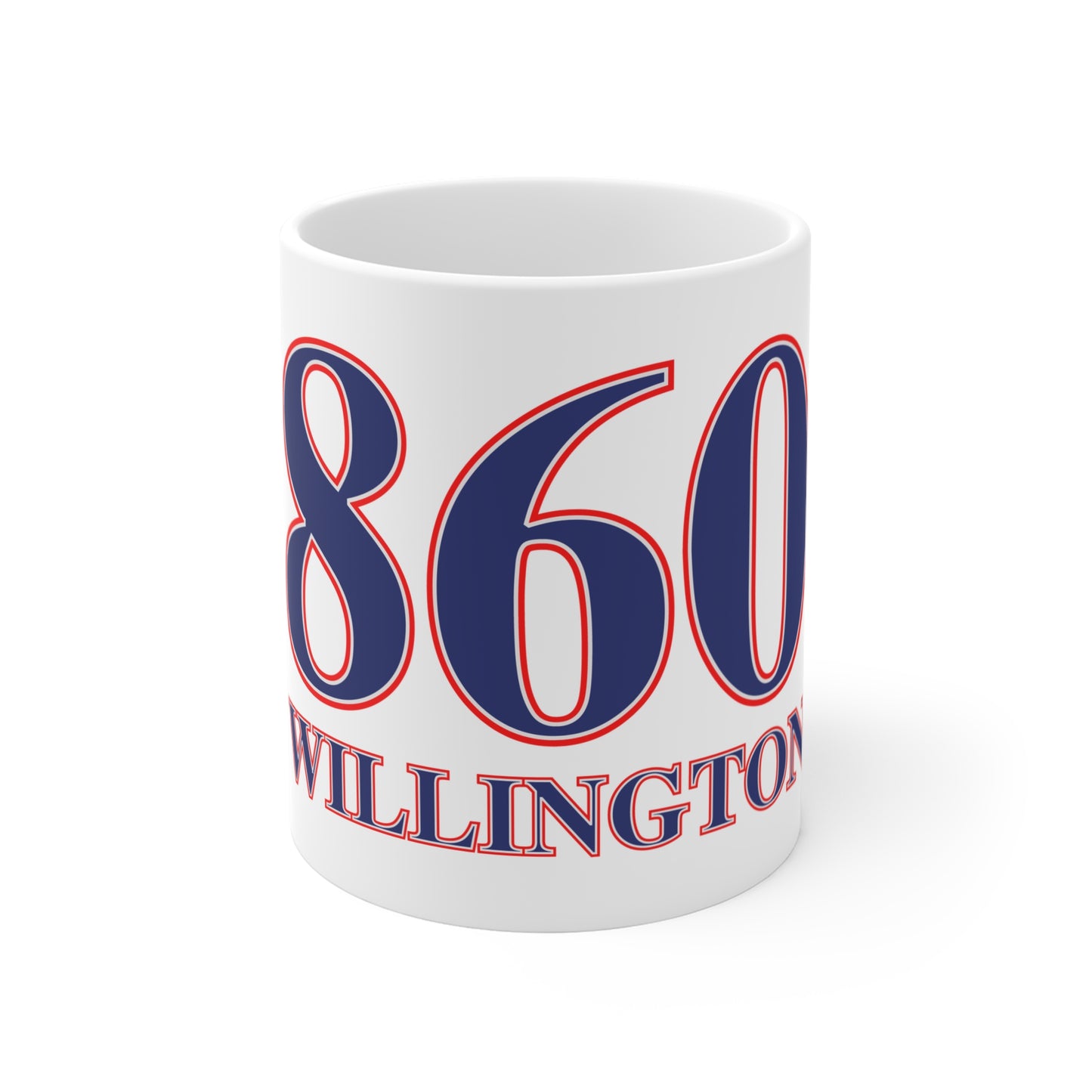 860 Willington, Red, White & Blue  Mug 11oz