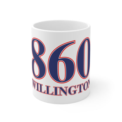 860 Willington, Red, White & Blue  Mug 11oz
