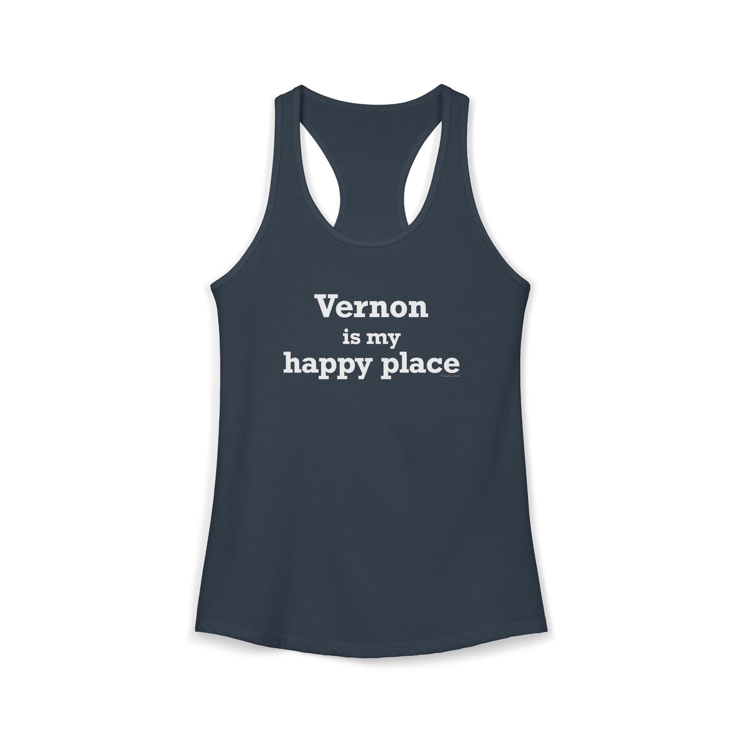 Vernon is My Happy Place Women's Ideal Racerback Tank Top