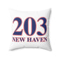 203 New Haven Red White & Blue Spun Polyester Square Pillow