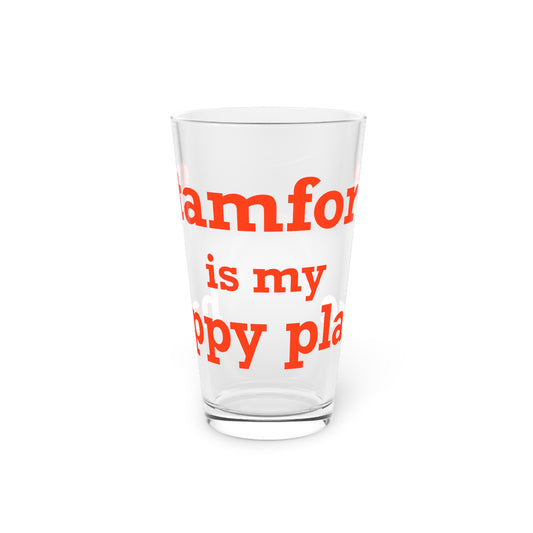 Stamford Is My Happy Place Pint Glass, 16oz