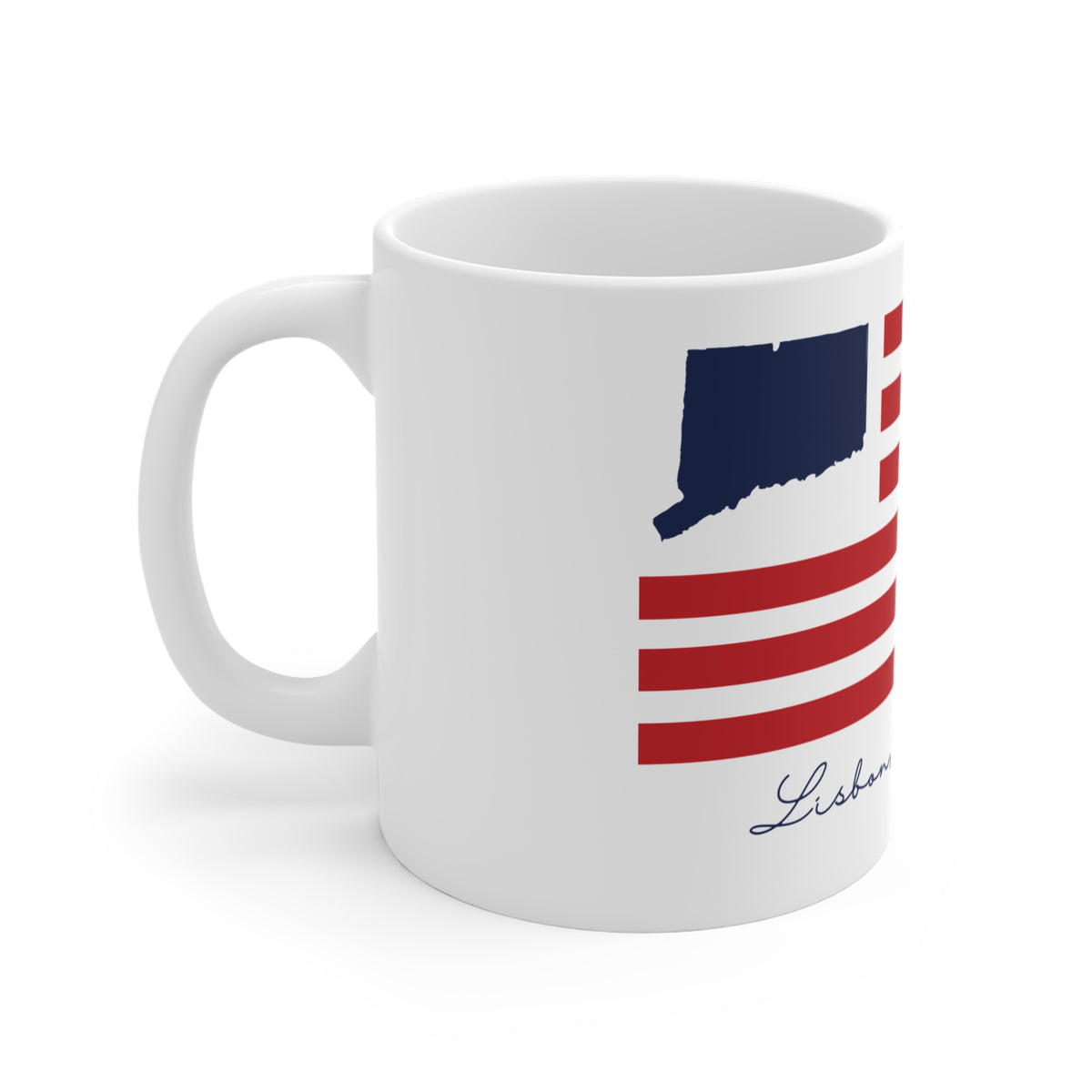 Lisbon Connecticut Flag Mug 11oz