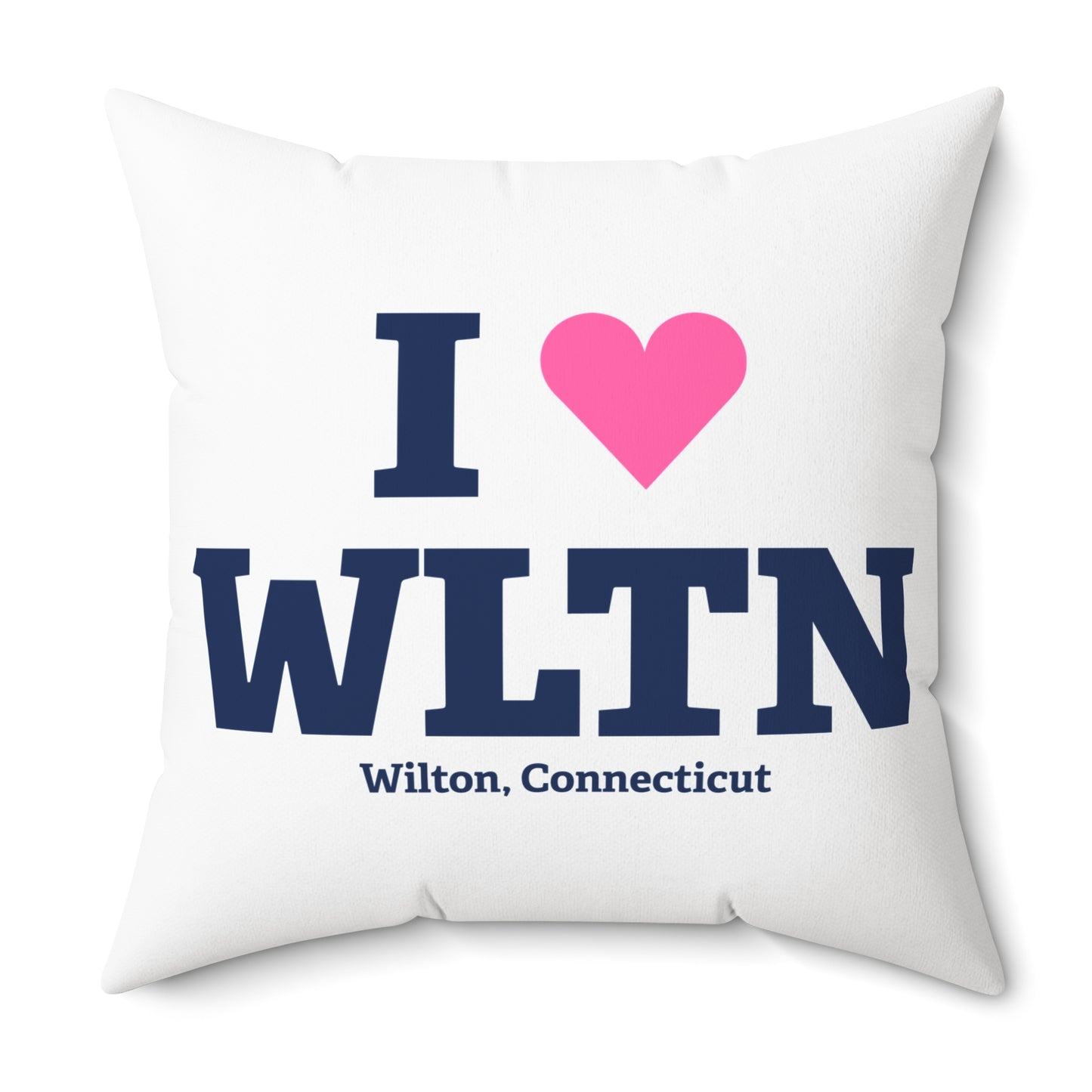 I Heart WLTN Spun Polyester Square Pillow