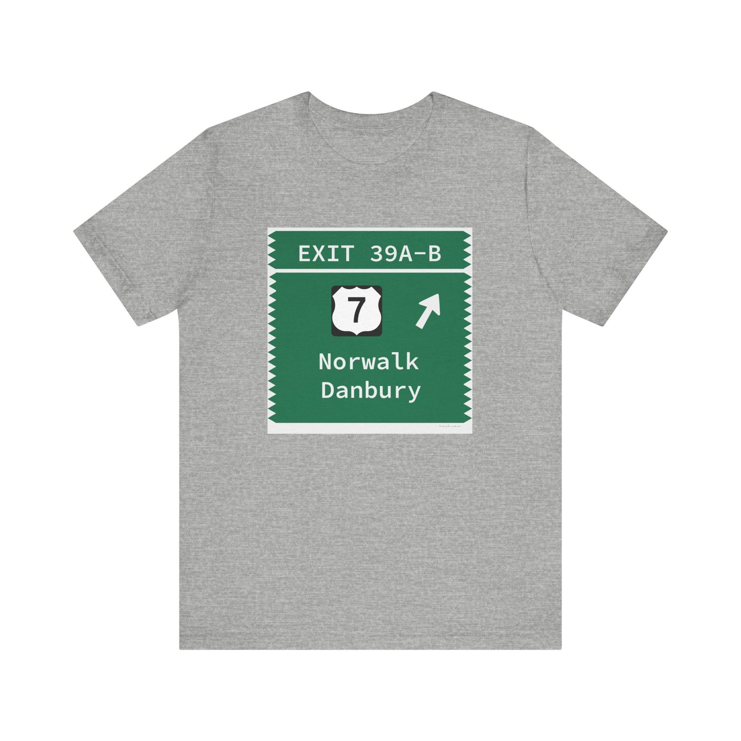 Vintage Merritt Parkway Exit 39 A-B Sign Unisex Jersey Short Sleeve T-Shirt