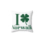 I Clover Norwalk Spun Polyester Square Pillow