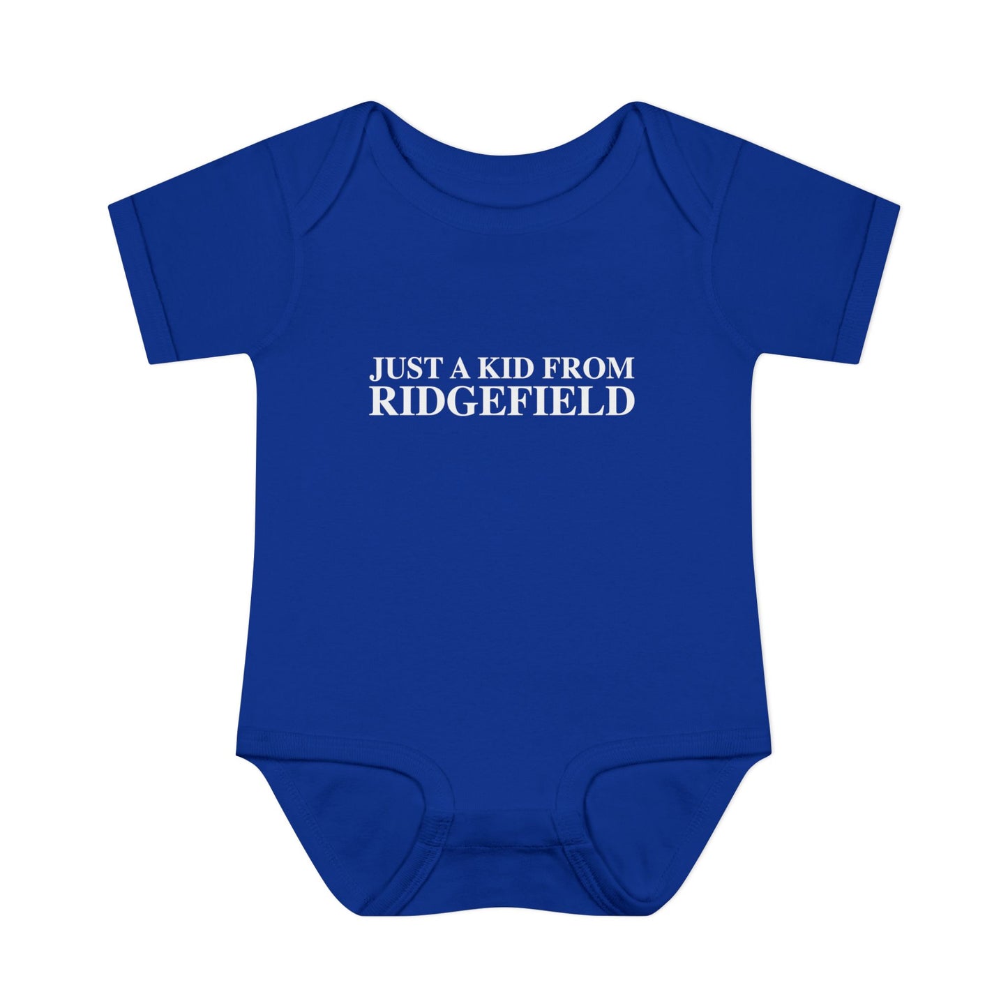 Just a kid from Ridgefield Infant Baby Rib Bodysuit