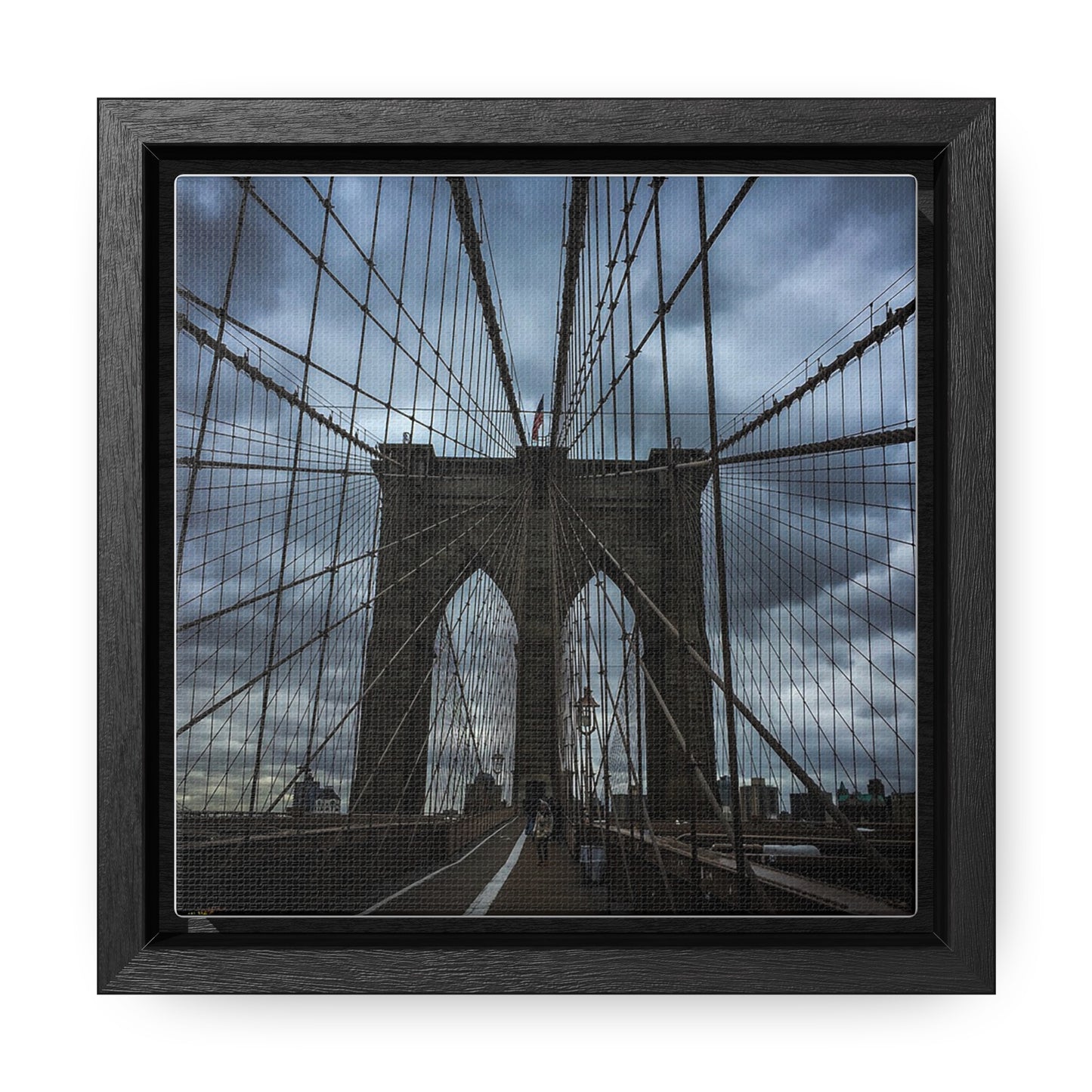 In the middle of the bridge Gallery Canvas Wraps, Square Frame
