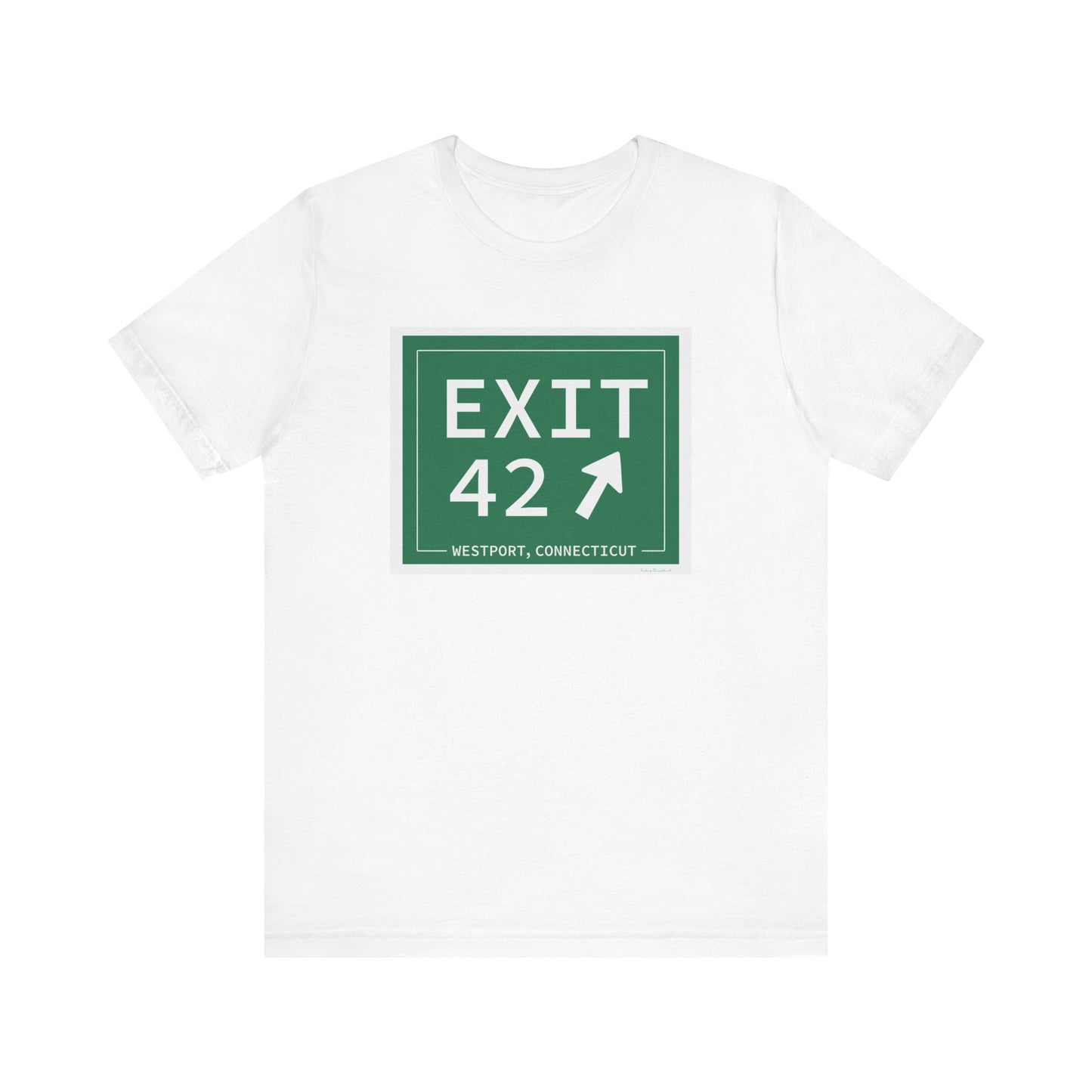 Vintage Exit 42 Merritt Parkway Sign Unisex Jersey Short Sleeve T-Shirt