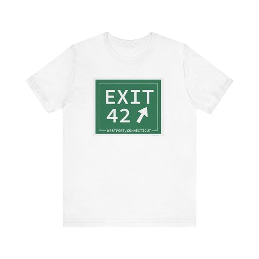 Vintage Exit 42 Merritt Parkway Sign Unisex Jersey Short Sleeve T-Shirt