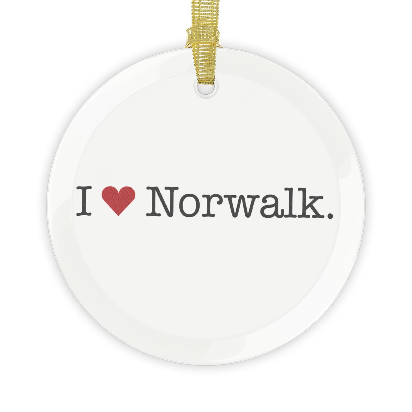 I Heart Norwalk. Glass Ornaments