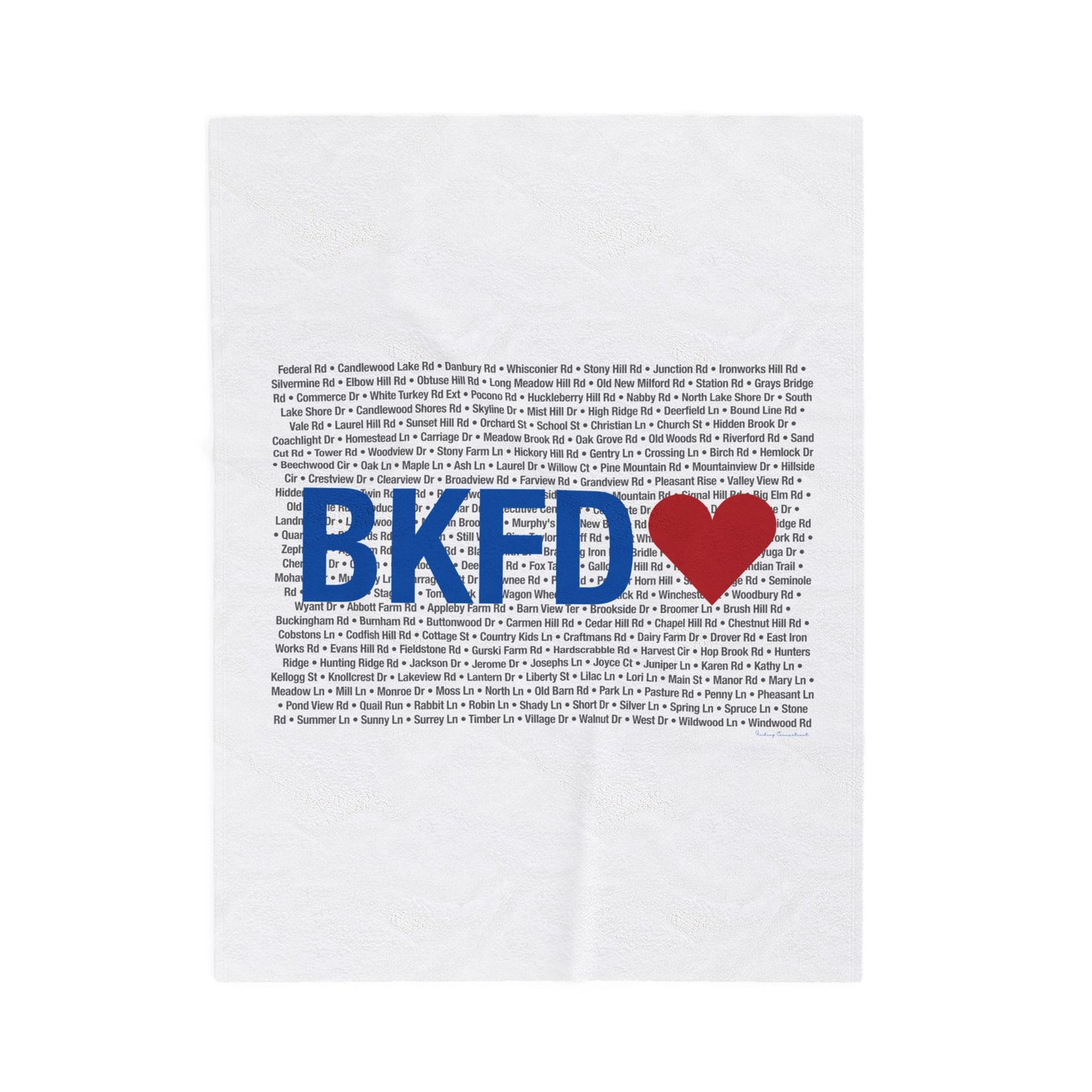 Brookfield Love Velveteen Plush Blanket