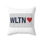Wilton Love Spun Polyester Square Pillow