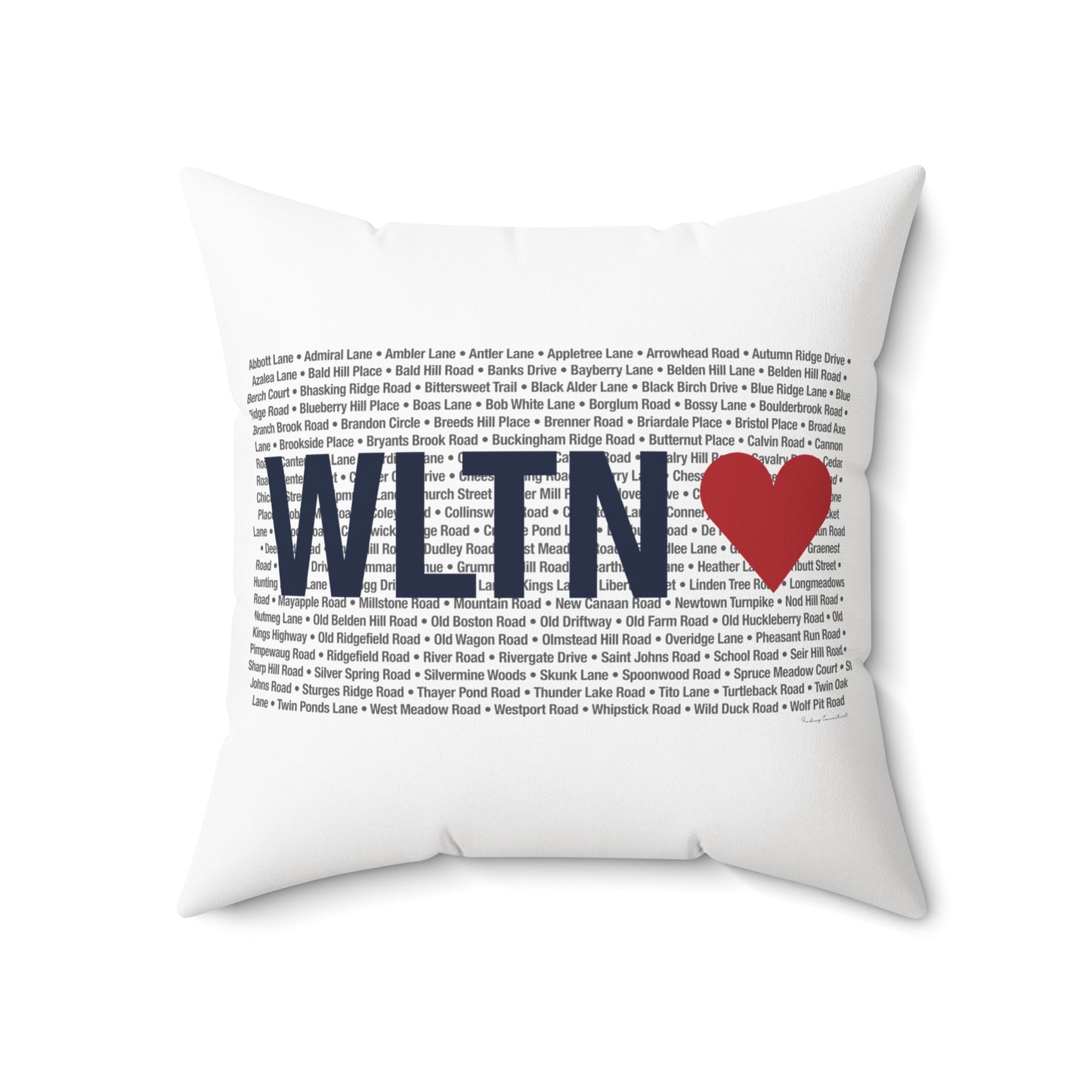 Wilton Love Spun Polyester Square Pillow