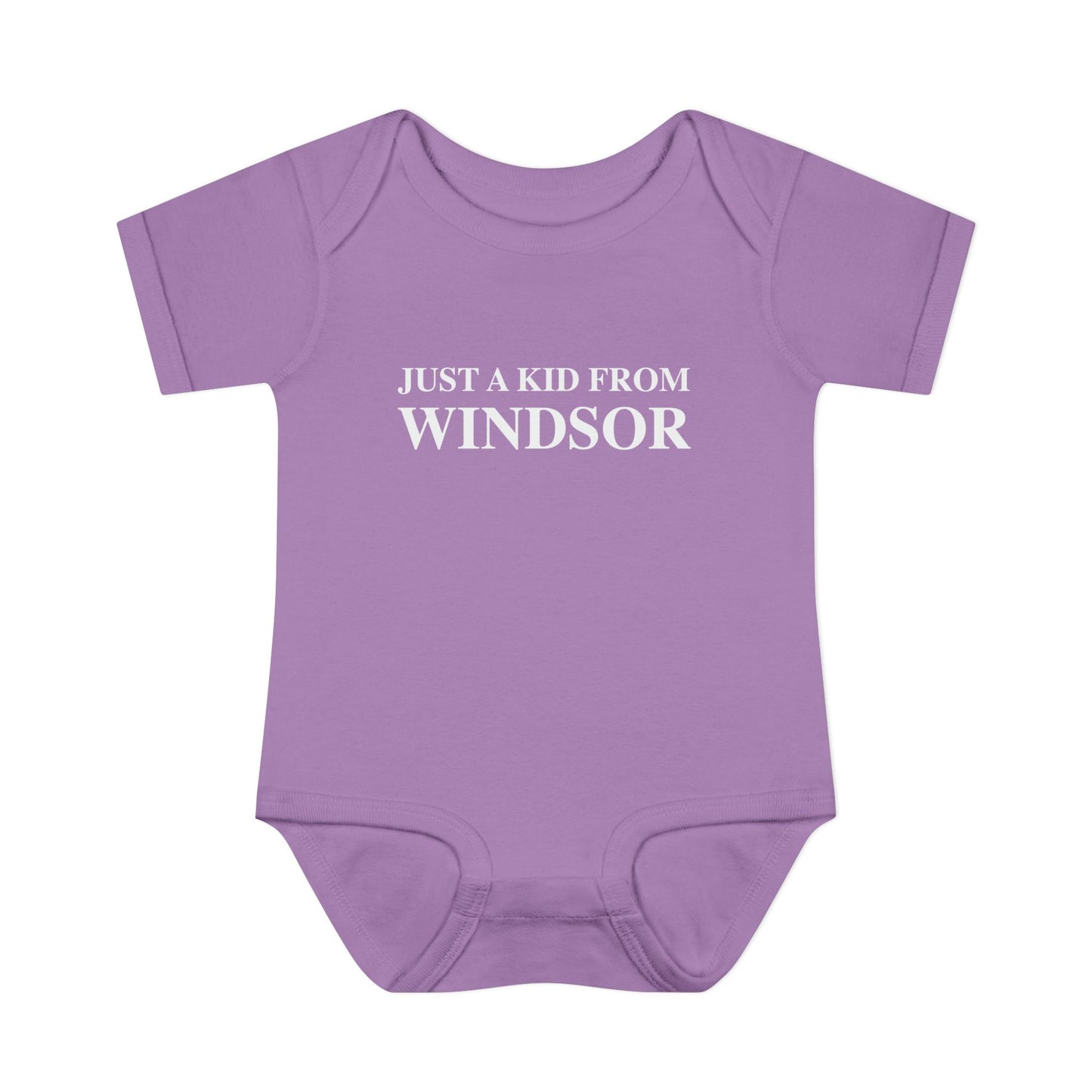 Just a kid from Windsor Infant Baby Rib Bodysuit
