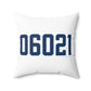 06021 Colebrook Connecticut Zip Code Polyester Square Pillow