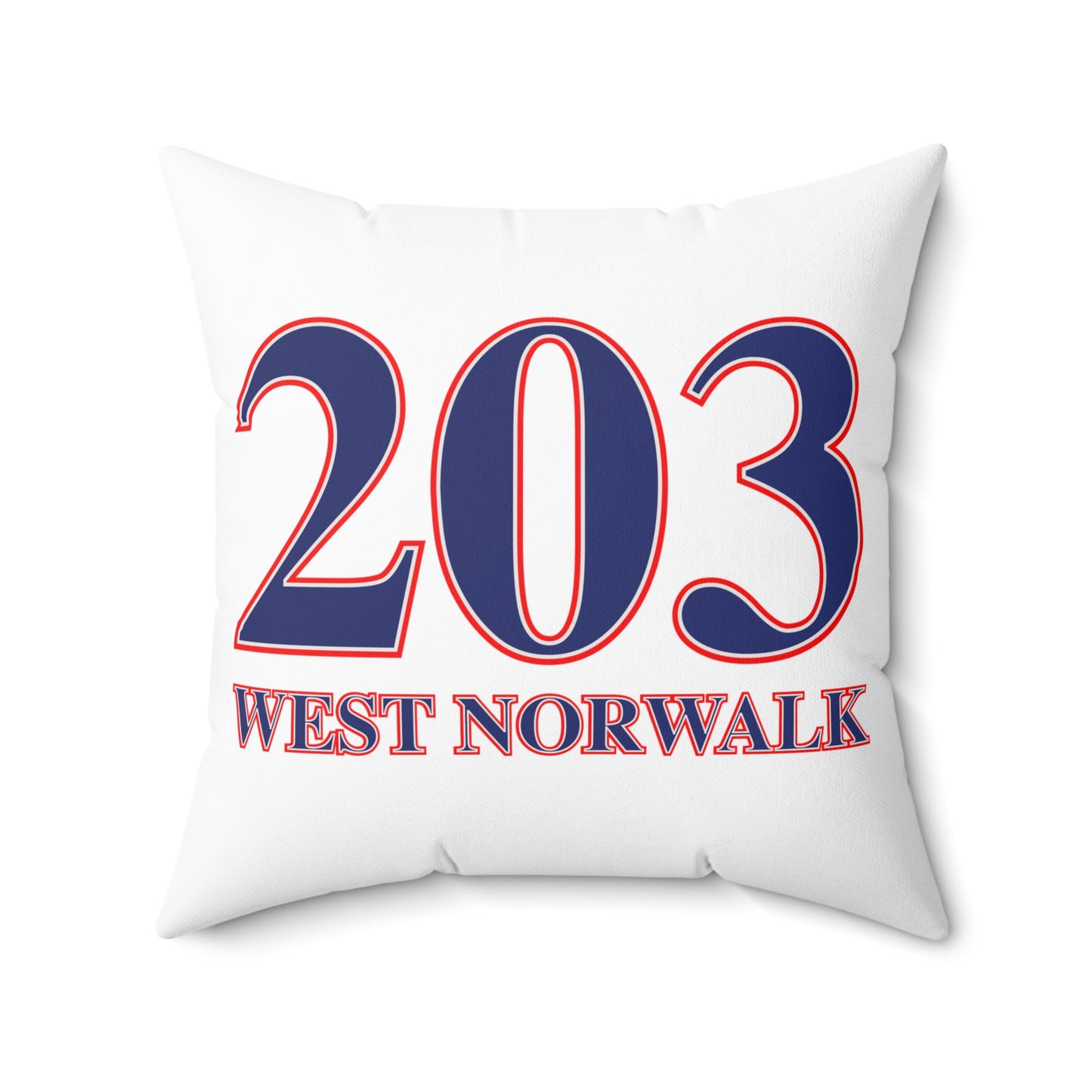 203 West Norwalk, Red, White & Blue Spun Polyester Square Pillow