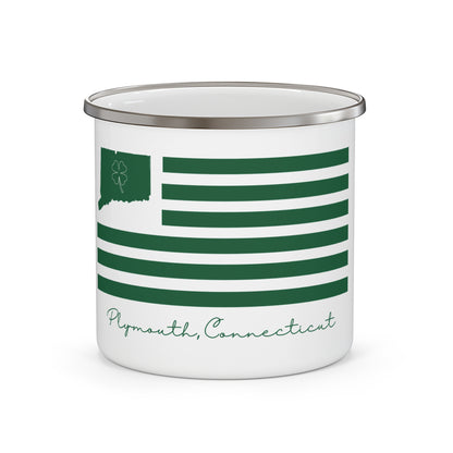 Plymouth Connecticut St. Patrick’s Day Flag Enamel Camping Mug