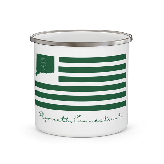 Plymouth Connecticut St. Patrick’s Day Flag Enamel Camping Mug