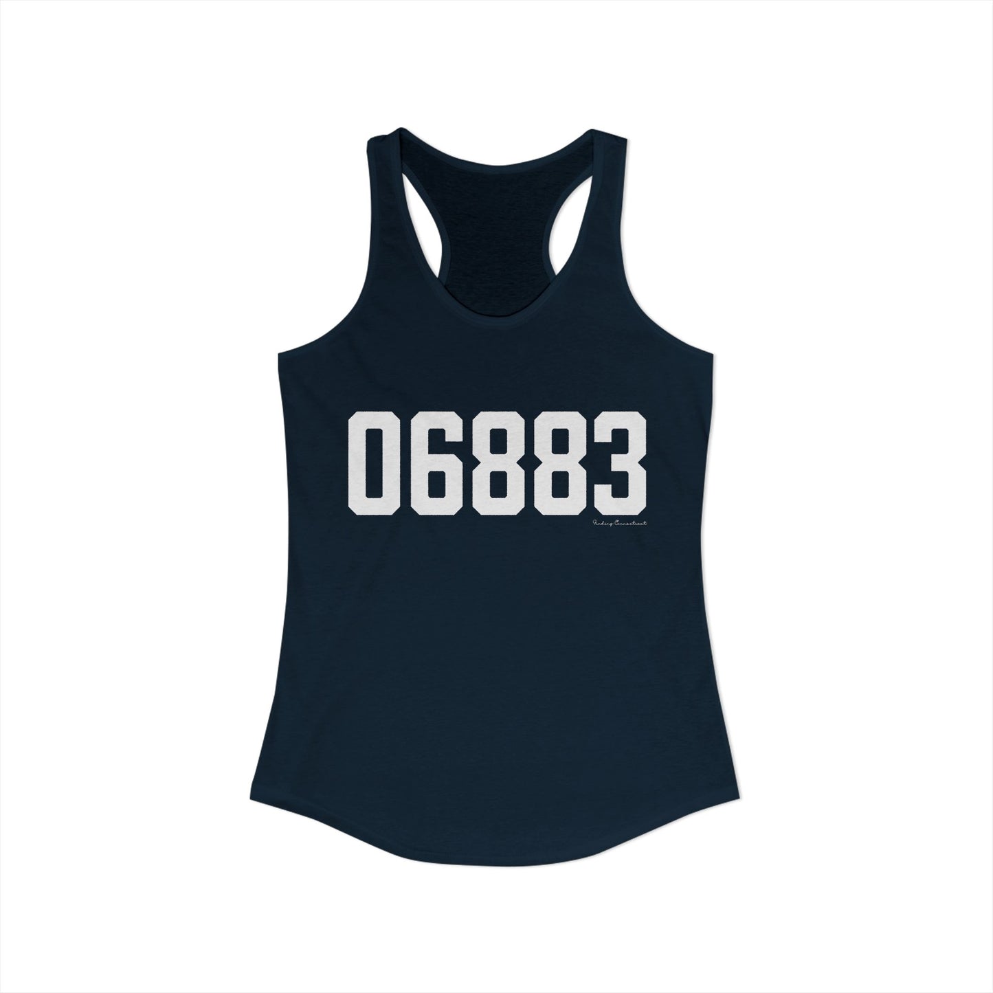 06883 Weston CT Zip Code Women's Ideal Racerback Tank Top