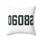 06082 Enfield Connecticut Zip Code Polyester Square Pillow