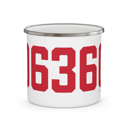 06360 Norwich Connecticut Zip Code Enamel Camping Mug