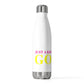 Just a kid listening to Goose - Yellow & Pink 20oz Insulated Bottle