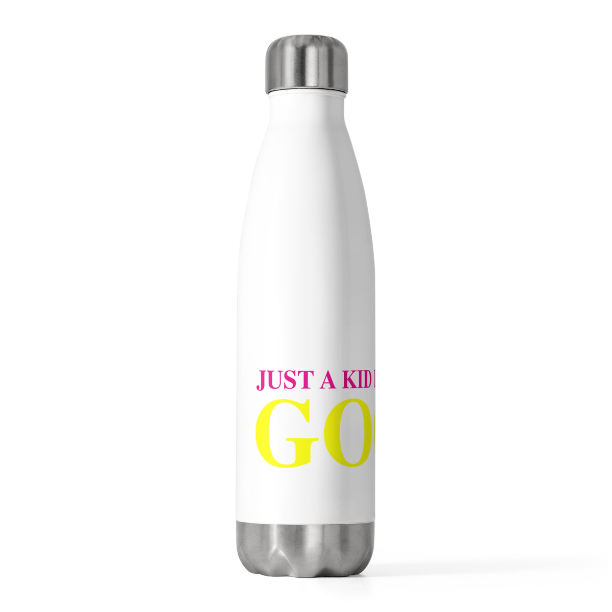 Just a kid listening to Goose - Yellow & Pink 20oz Insulated Bottle