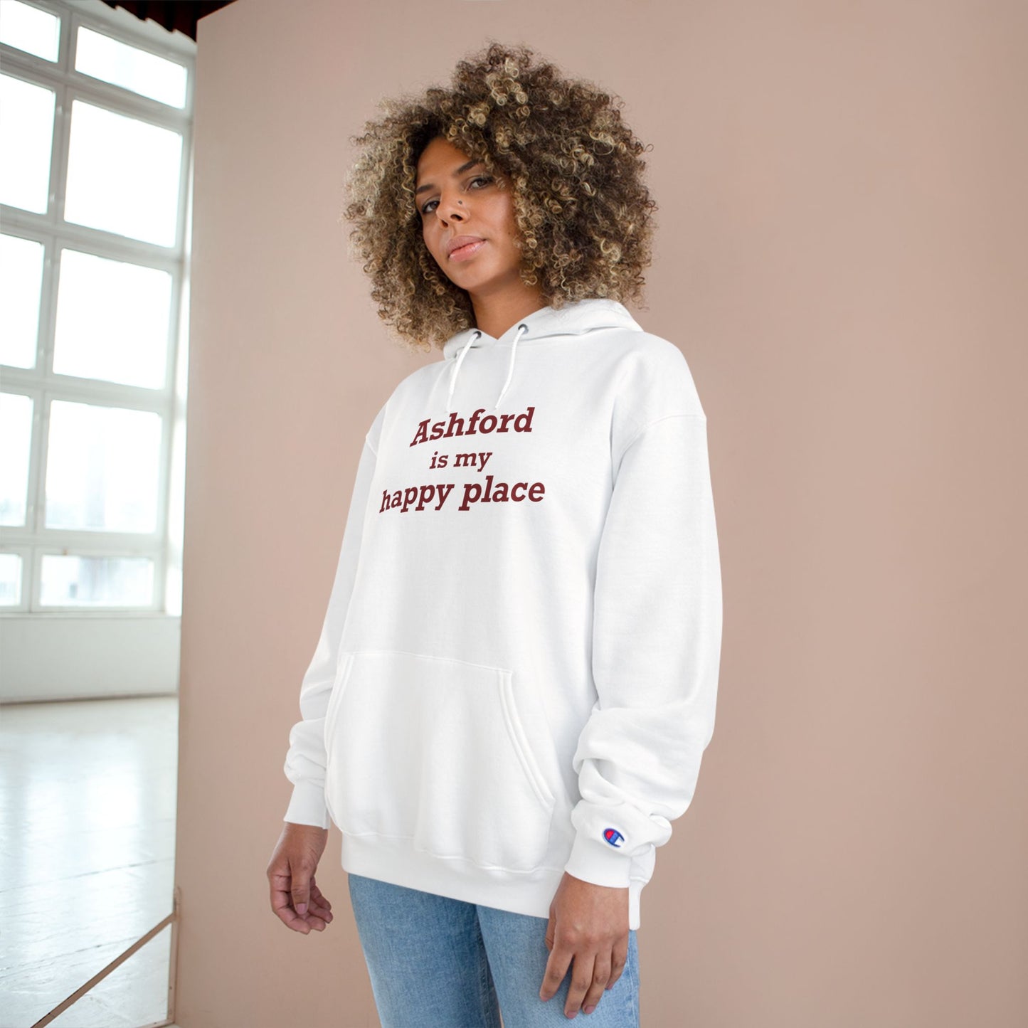 Ashford is My Happy Place Champion Hoodie