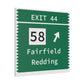 Vintage Merritt Parkway Exit 44 Sign Matte Canvas, Stretched, 1.25"