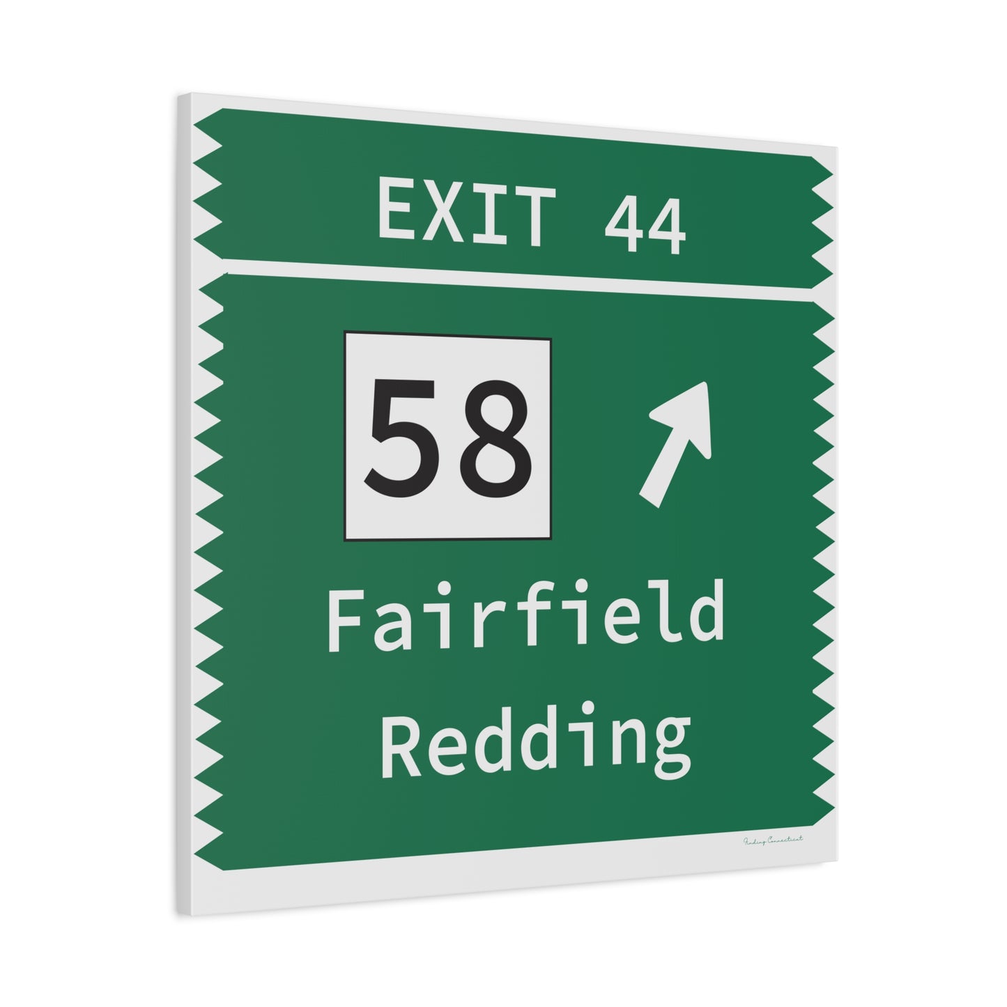 Vintage Merritt Parkway Exit 44 Sign Matte Canvas, Stretched, 1.25"