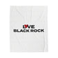 Love Black Rock Velveteen Plush Blanket
