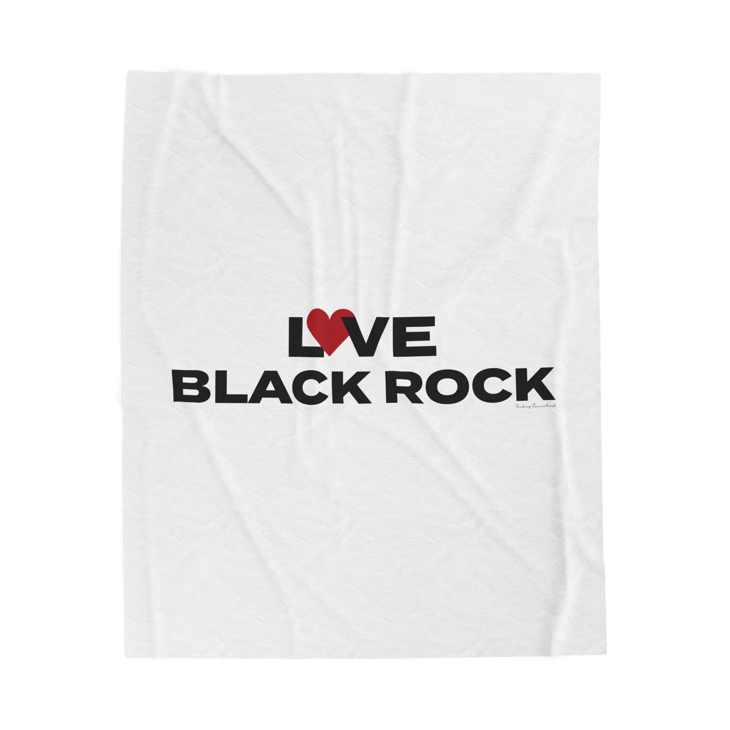 Love Black Rock Velveteen Plush Blanket