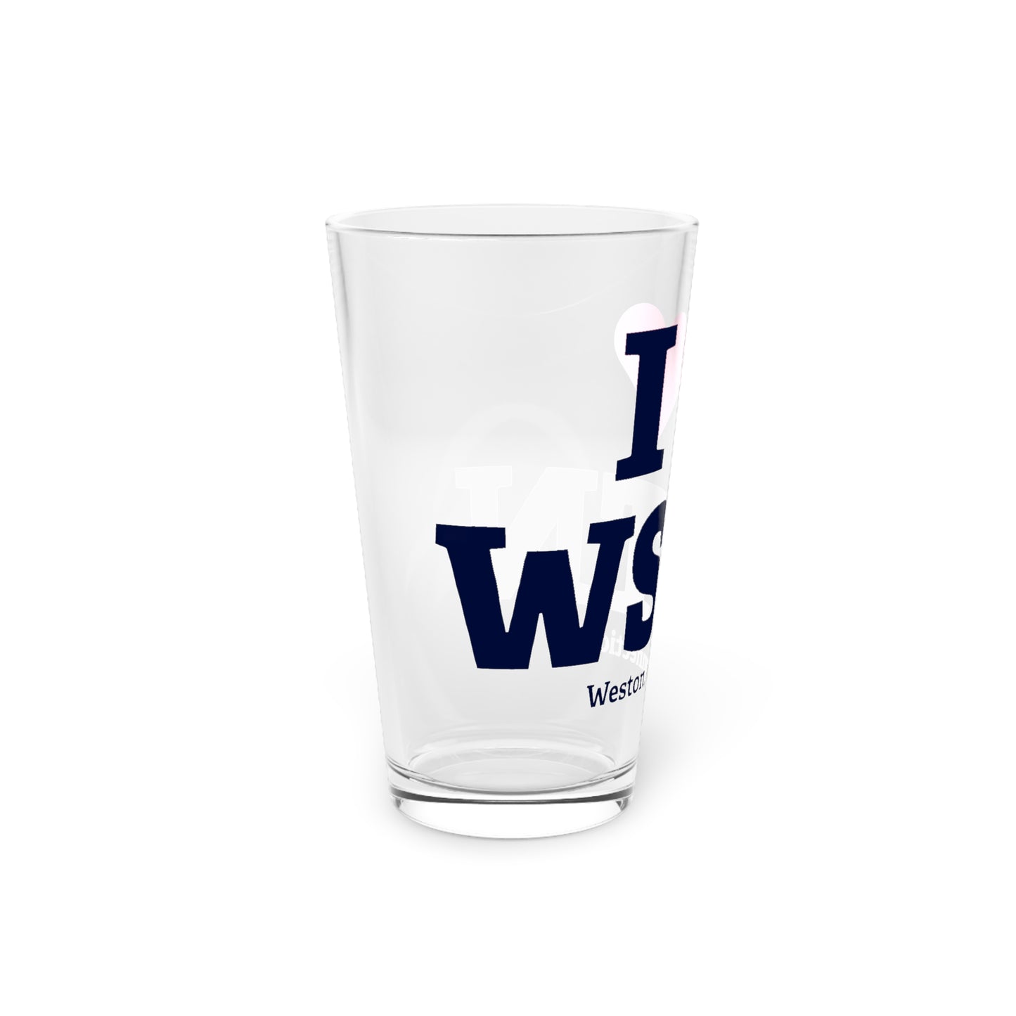 I Heart WSTN Pint Glass, 16oz