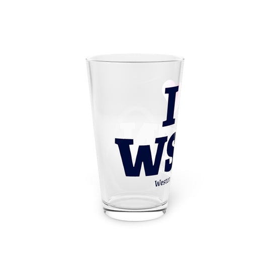 I Heart WSTN Pint Glass, 16oz