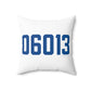 06013 Burlington Connecticut Zip Code Polyester Square Pillow