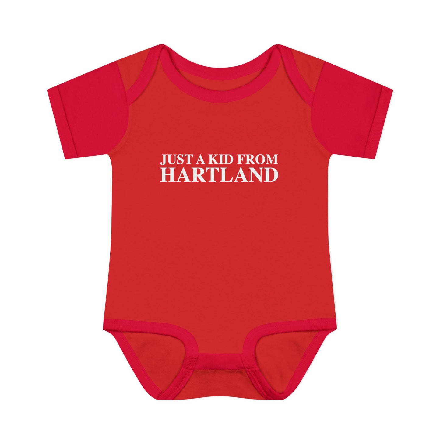 Just a kid from Hartland Infant Baby Rib Bodysuit