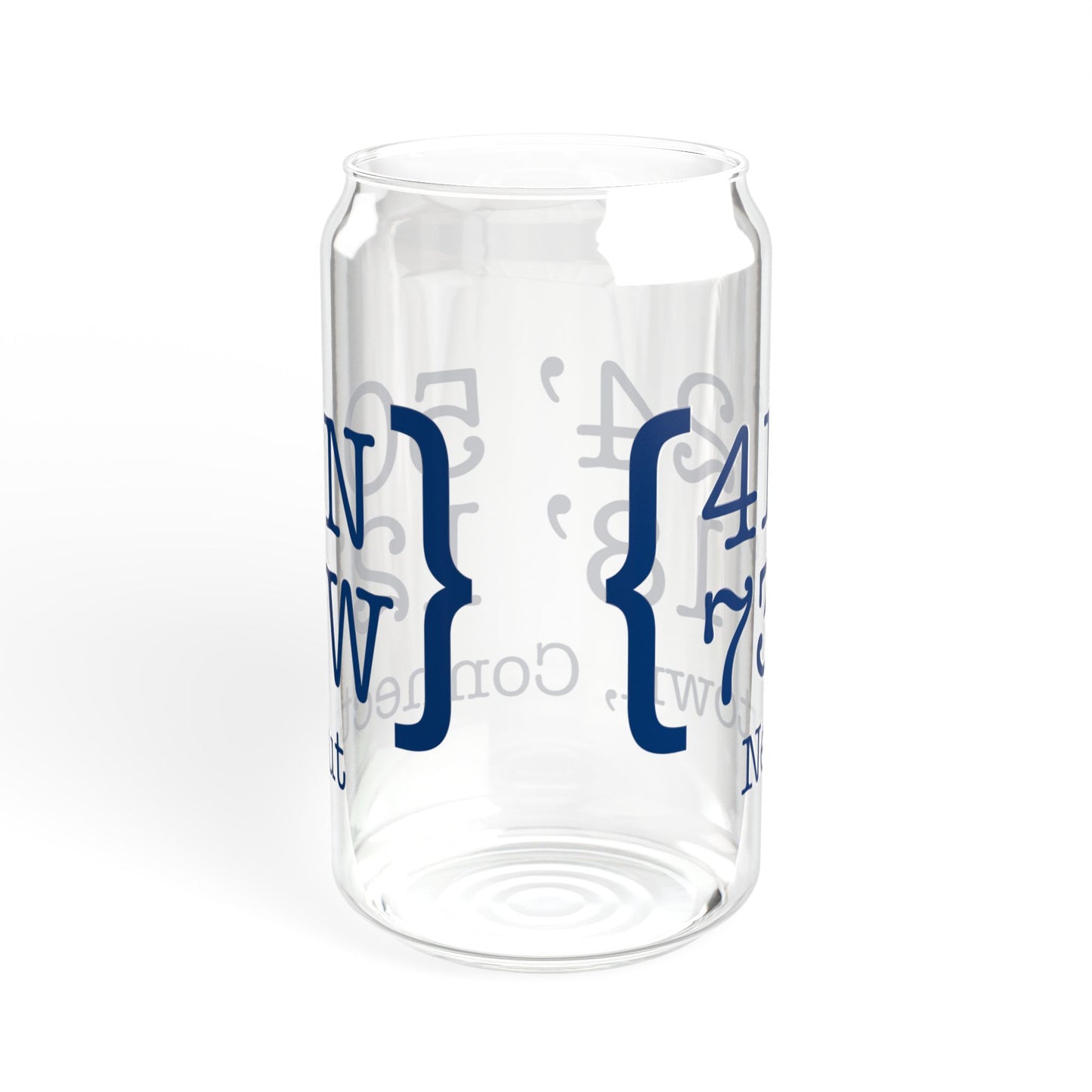 Newtown Coordinates Sipper Glass, 16oz