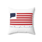 North Stonington Connecticut Flag Spun Polyester Square Pillow