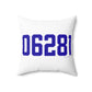 06281 Woodstock Connecticut Zip Code Spun Polyester Square Pillow