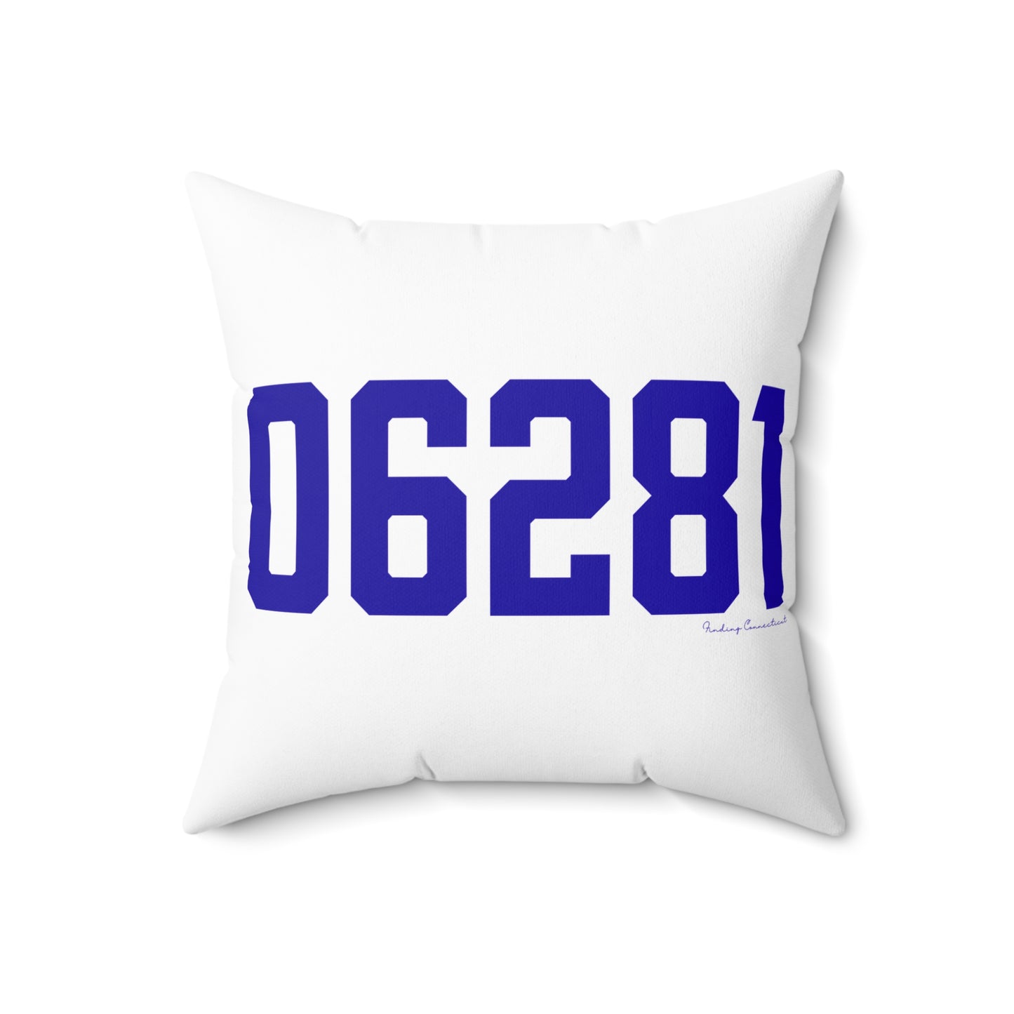06281 Woodstock Connecticut Zip Code Spun Polyester Square Pillow