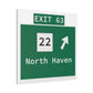 Vintage WCP Exit 63 Sign Matte Canvas, Stretched, 1.25"